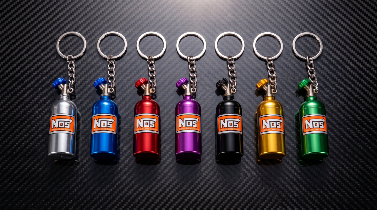 Nitro Bottle Keychain in seven colors