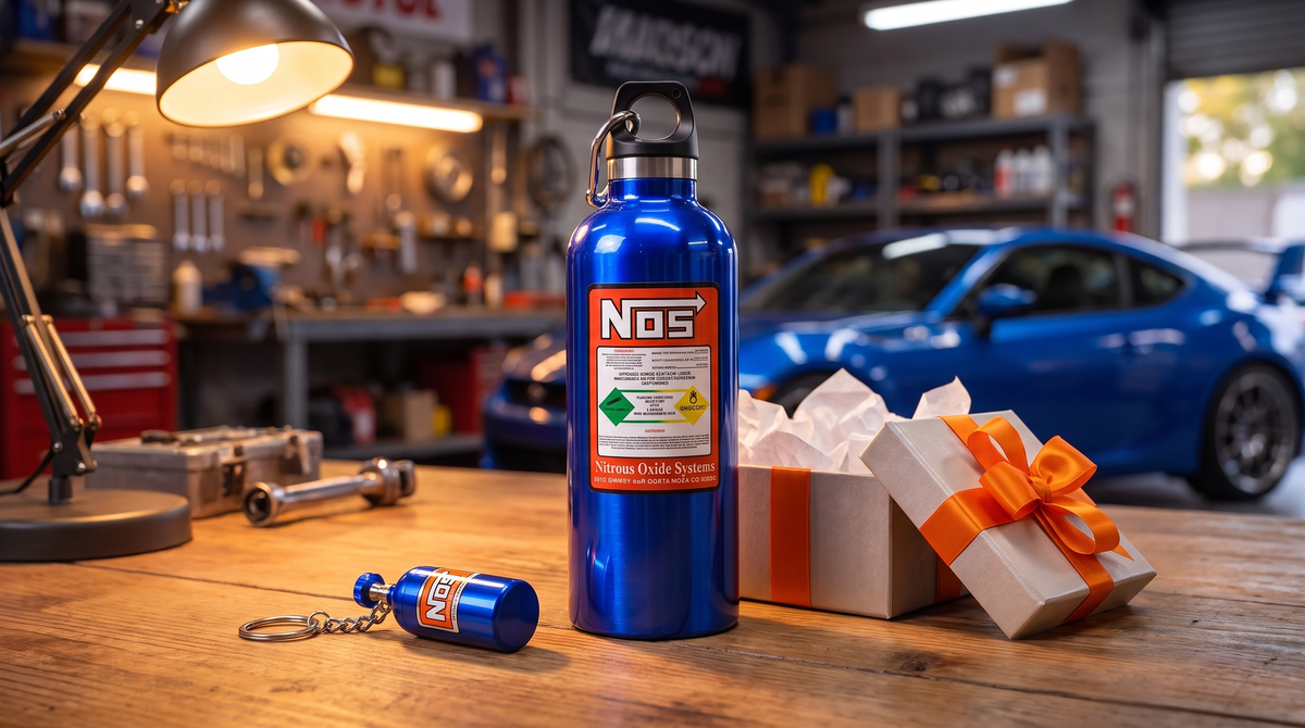 Nitro Bottle Tumbler and matching keychain as a gift set